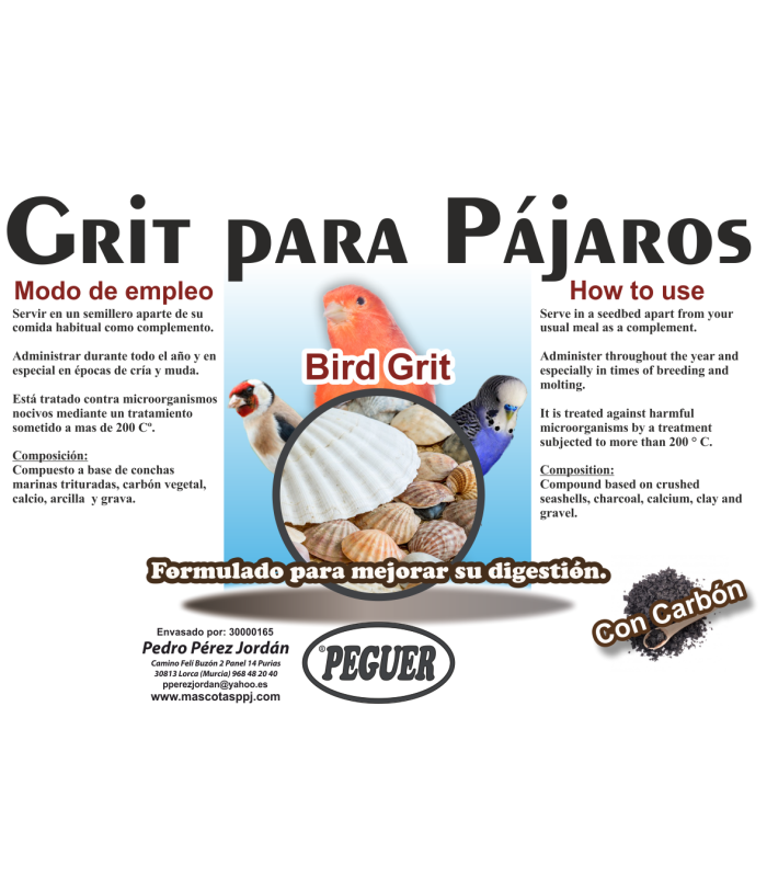 peguer grit pajaros bote 4 kg