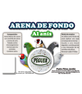 peguer arena grit blanca al anis 20 kg