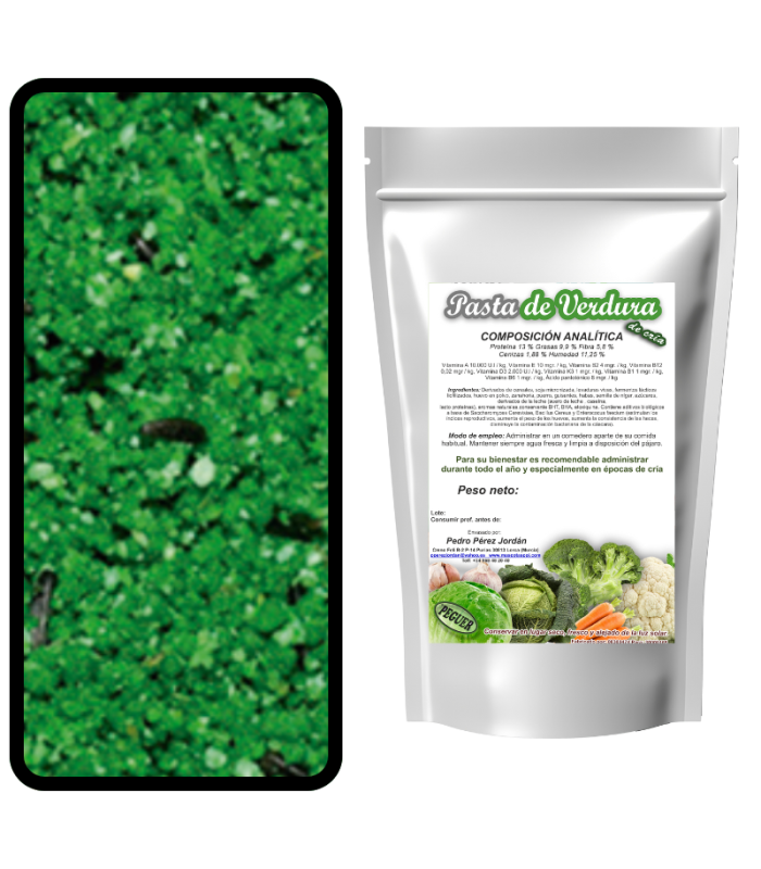 peguer pasta verdura bolsa 300 gr