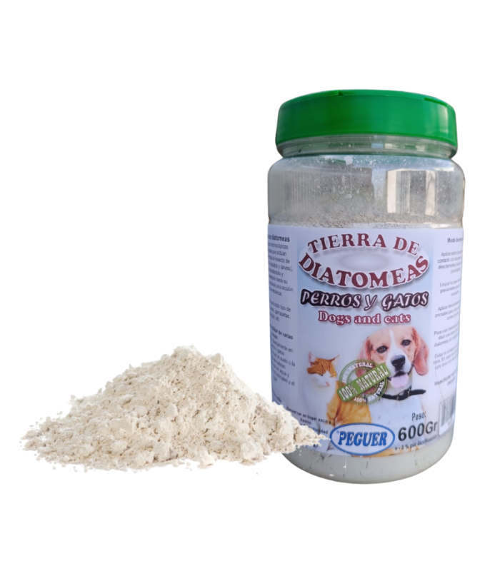 tierra de diatomeas perros y gatos bote 600 gr