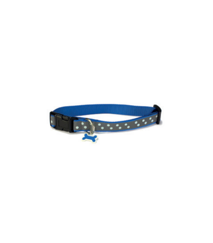 collar perro feflect azul 25 35 17596