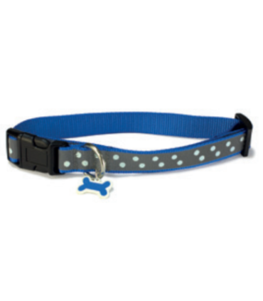 collar perro feflect azul 25 35 17596