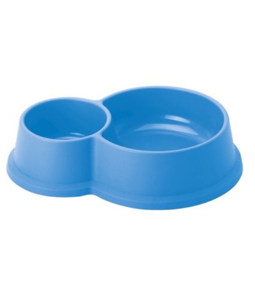 comedero plastico redondo doble gato 49958