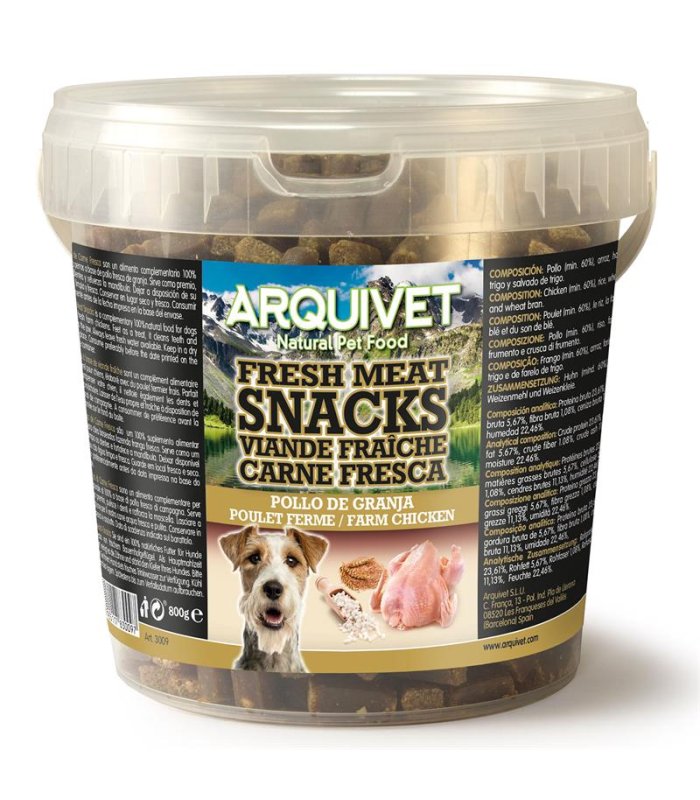 snacks carne fresca pollo de granja 800 gr 3009
