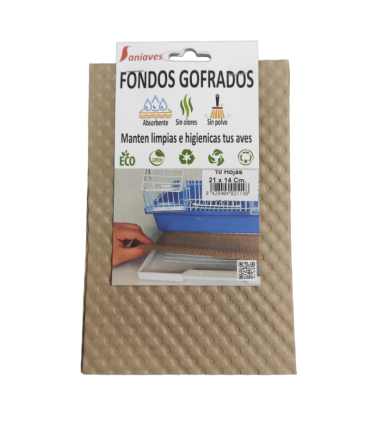 10 hojas fondo gofrado jaula 27x20