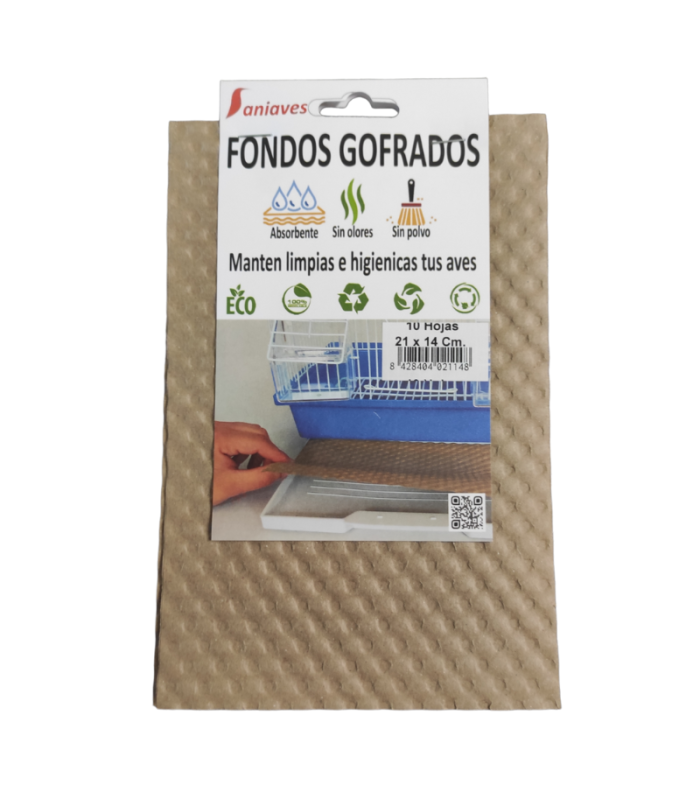 10 hojas fondo gofrado jaula 285x21