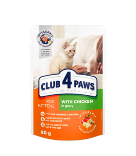 4paws premium humedo gatito 78 pollo salsa 80 gr