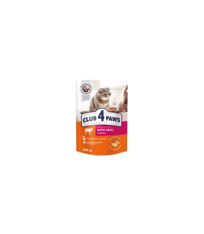 4paws premium humedo gato 83 ternera salsa 100 gr