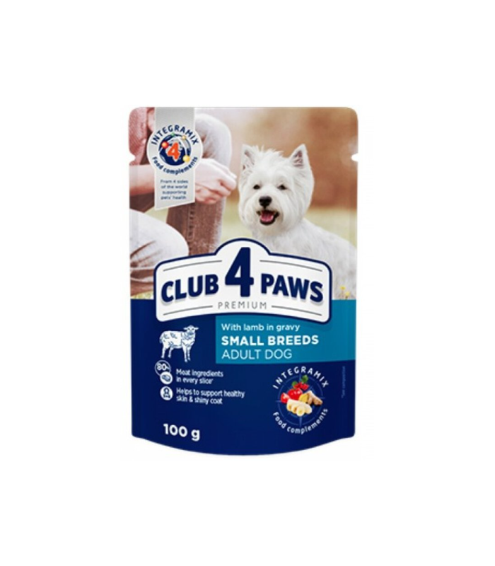 4paws premium humedo perro 27 r peq cordero salsa 100 gr