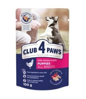 4paws premium humedo cachorro 51 pollo gelatina 100 gr