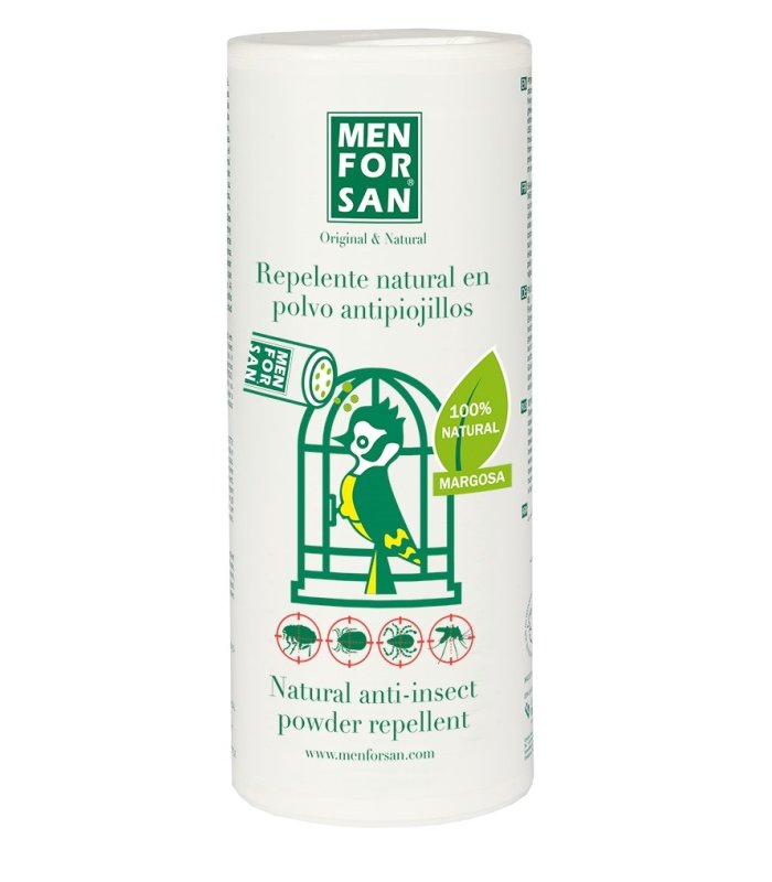 repelente natural polvo antipiojillo aves 250gr menforsan