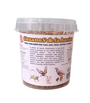gusano harina tenebrio deshidratado 200 gr 1400ml