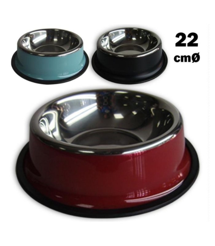 comedero perro ainox color 22 cm m5184