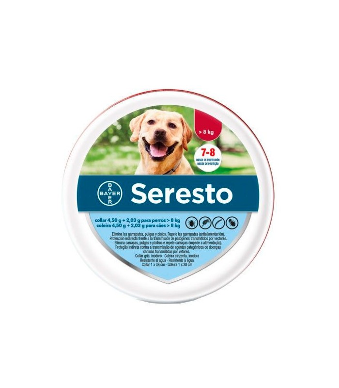 collar perro seresto 8 kg envase clinico