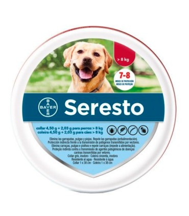 collar perro seresto 8 kg envase clinico