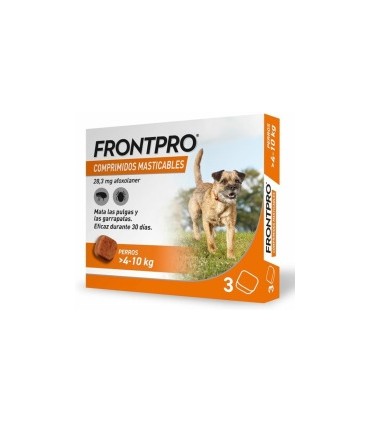 frontpro pastilla pulgas y garrapatas 4 10 kg 1 uni