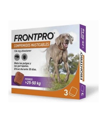 frontpro pastilla pulgas y garrapatas 25 50 kg 1 uni