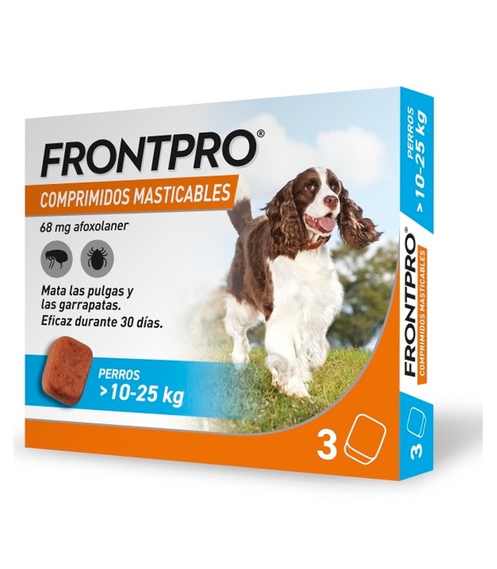 frontpro pastilla pulgas y garrapatas 10 25 kg 1 uni