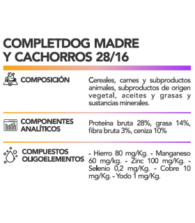 pienso cachorros puppy y madres completdog 2816 20 kg