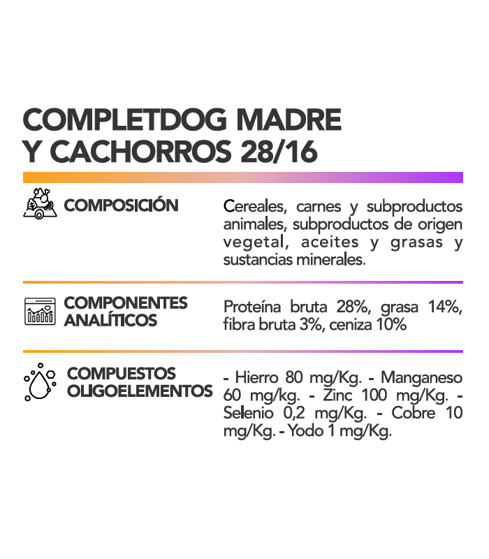 pienso cachorros puppy y madres completdog 2816 20 kg
