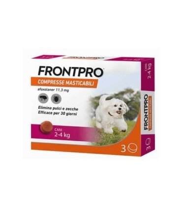 frontpro pastilla pulgas y garrapatas 2 4 kg 1 uni