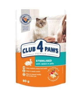 4paws premium esterilizado humedo gato 776 conejo gelatina 80gr