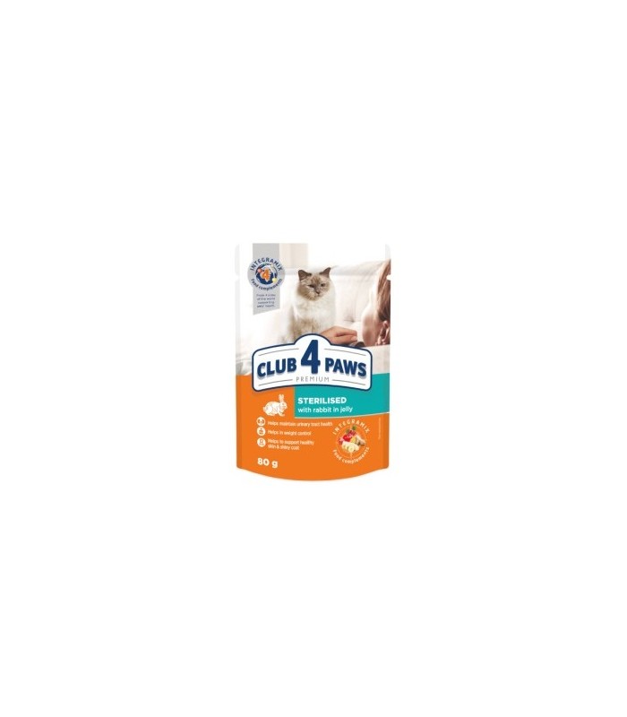 4paws premium esterilizado humedo gato 776 conejo gelatina 80gr