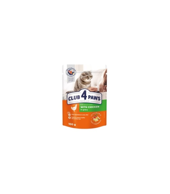 4paws premium humedo gato 84 pollo salsa 100 gr
