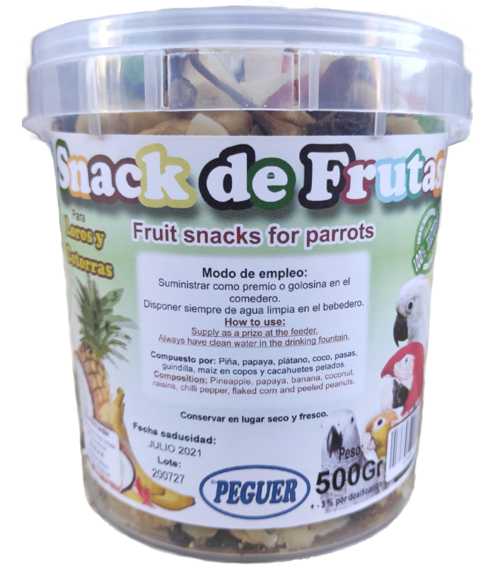 peguer snack de frutas cubo de 3 kg
