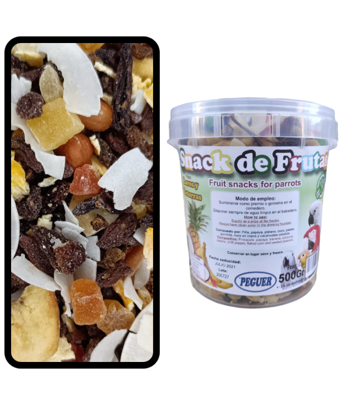 peguer snack de frutas cubo 500 gr