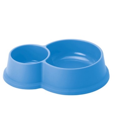 comedero plastico redondo doble gato 49958