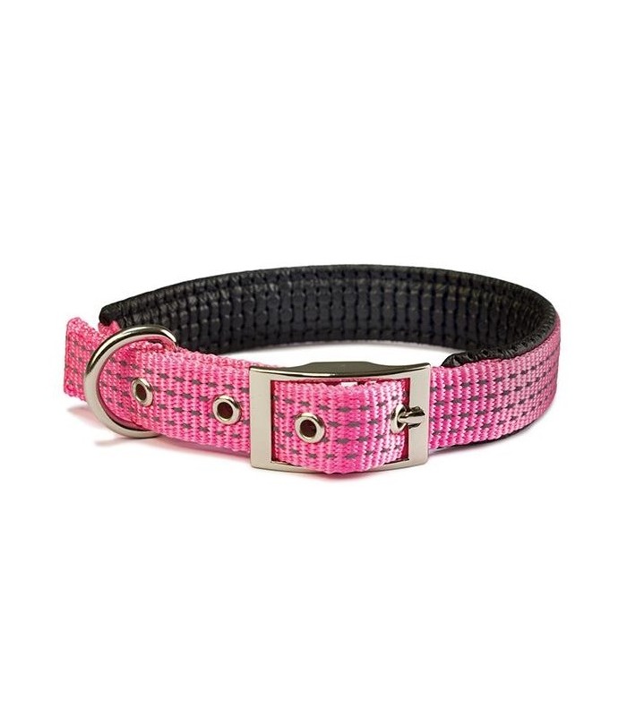collar nylon liso rosa 25x53 17485