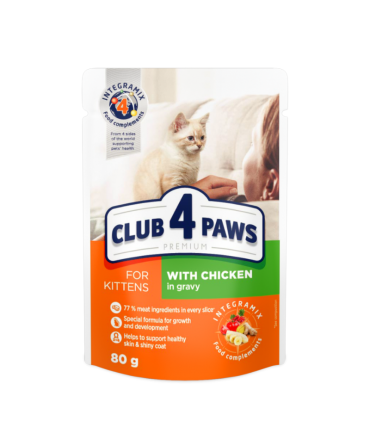 4paws premium humedo gatito 78 pollo salsa 80 gr