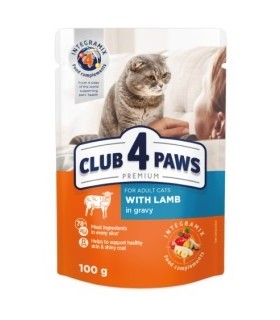 4paws premium humedo gato 410 cordero salsa 100 gr