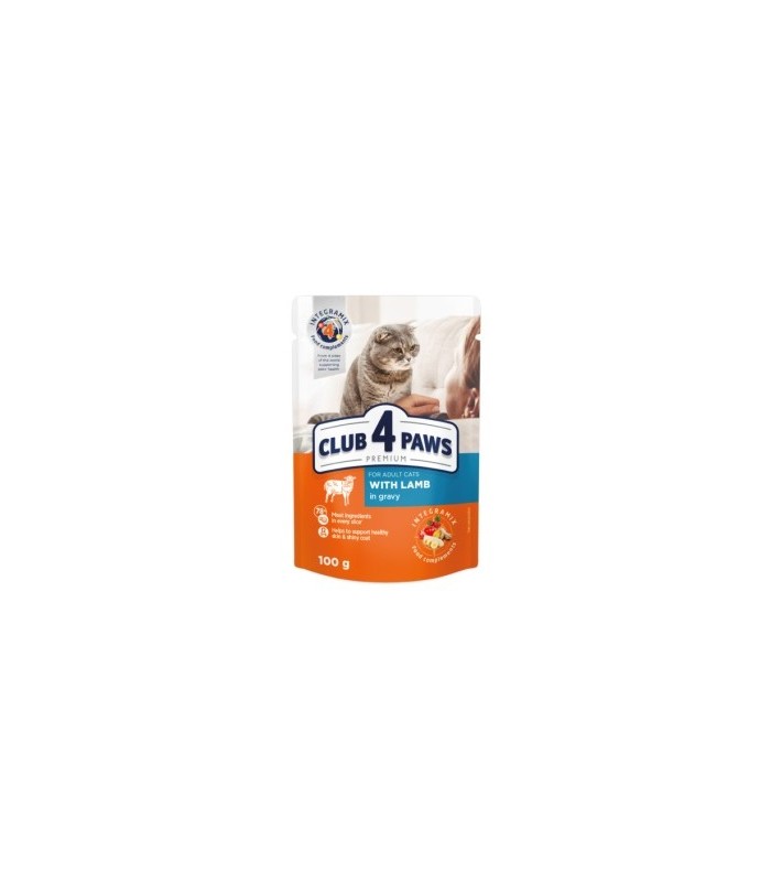 4paws premium humedo gato 410 cordero salsa 100 gr