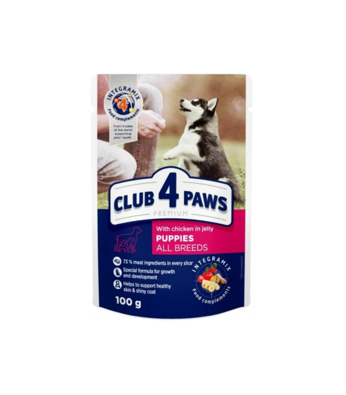 4paws premium humedo cachorro 26 pavo salsa 100 gr