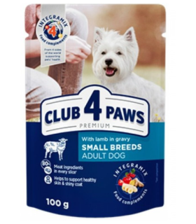 4paws premium humedo perro 27 r peq cordero salsa 100 gr