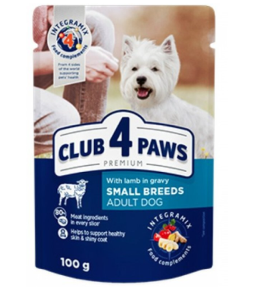 4paws premium humedo perro 27 r peq cordero salsa 100 gr