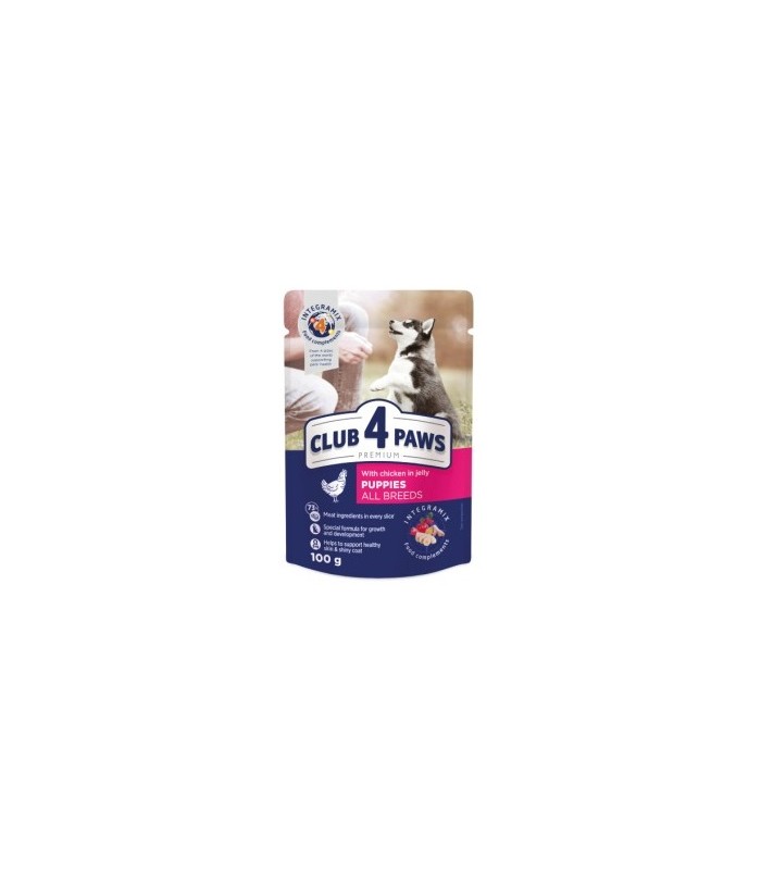 4paws premium humedo cachorro 51 pollo gelatina 100 gr