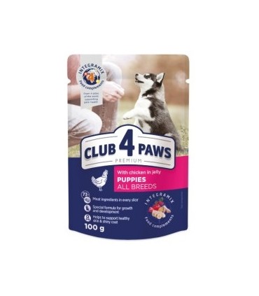4paws premium humedo cachorro 51 pollo gelatina 100 gr