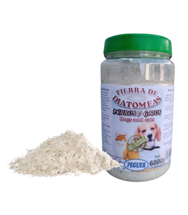 tierra de diatomeas perros y gatos bote 600 gr