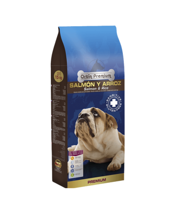 ortin premium salmon y arroz 15 kg