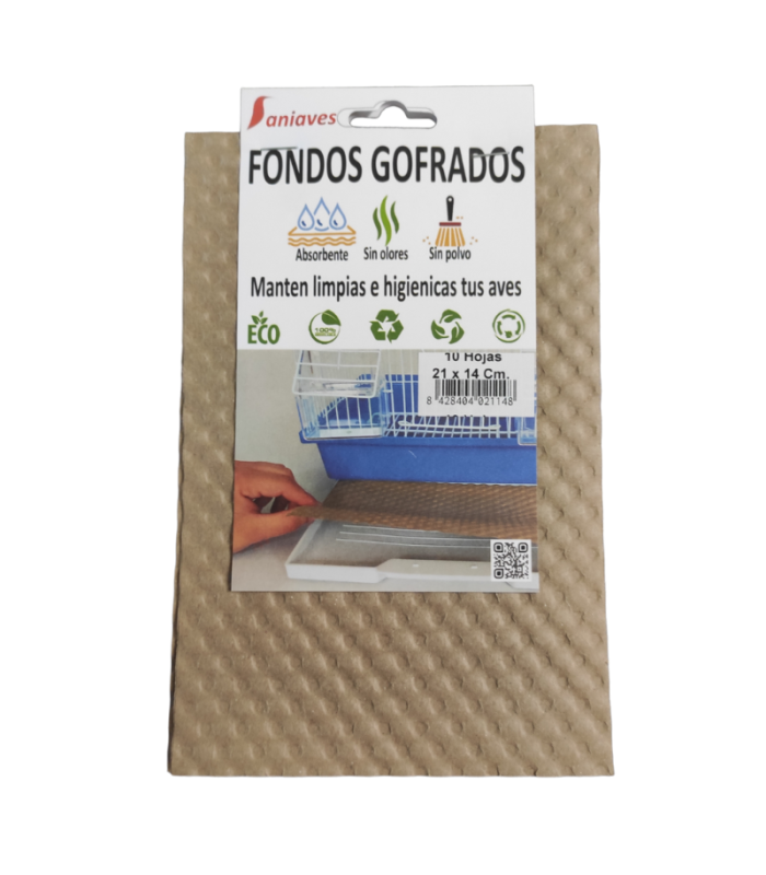 10 hojas fondo gofrado jaula 29x18