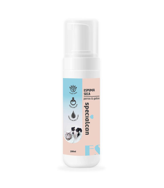 champu espuma seca perros y gatos 200ml specialcan