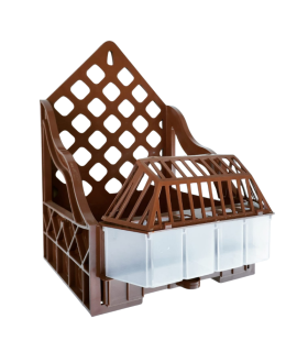 repisa plastico marron