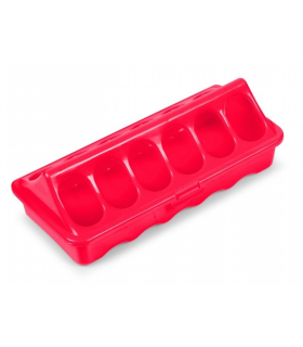 30277 comedero plastico 1 edad 20 cm rojo